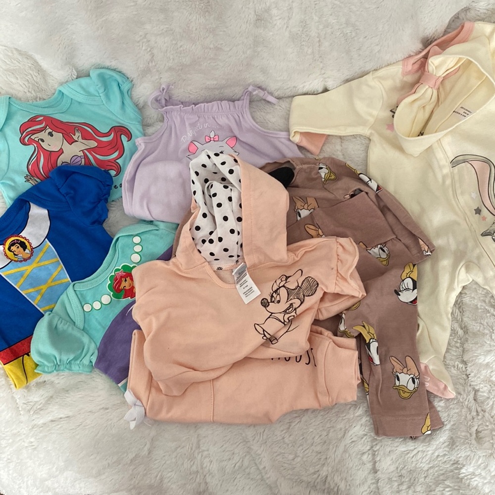 Lot of baby girl Disney clothes
